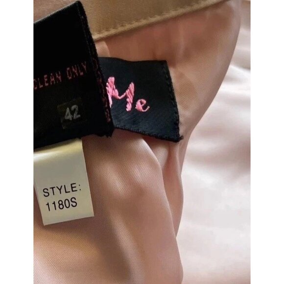 Vintage Pinky & Me Skirt Womens Size 4 Pink Formal Satin Long Maxi Lined Back - Picture 4 of 13